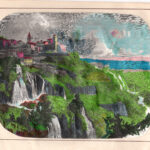 Tivoli, Cascate, xilografia acquarellata, 1875