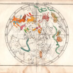 John Flamsteed - Carta celeste o astronomica (emisfero australe), 1776