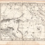 John Flamsteed - Carta celeste o astronomica Costellazione Pegaso Zodiaco 1776