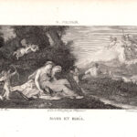 Marte e Rea Silva da N.Poussin, acquaforte del 1840-50