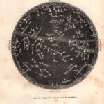 Costellazione del cielo di Novembre, zodiaco, xilografia 1882