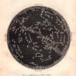 Costellazione del cielo di Ottobre, zodiaco, xilografia 1882