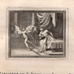 Nittimene trasformata in Civetta, Metamorfosi di Ovidio, acquaforte del 1676