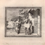 Ociroe trasformata in Cavalla, Metamorfosi di Ovidio, acquaforte del 1676