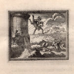Leandro ed Ero, Metamorfosi di Ovidio, acquaforte del 1676