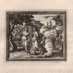 Eco tramutata in voce, Metamorfosi di Ovidio, acquaforte del 1676