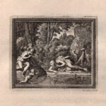 L'amore tra Narciso ed Eco, Metamorfosi di Ovidio, acquaforte del 1676