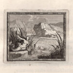 Dercette e Nais trasformati in pesci, Metamorfosi di Ovidio, acquaforte del 1676