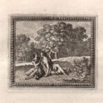 Croco e Smilace (Crocus e Smilax) amanti, Metamorfosi di Ovidio, acquaforte del 1676