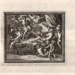 Danae e Giove e la pioggia d'oro, Metamorfosi di Ovidio, acquaforte del 1676