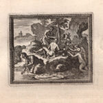 La testa di Medusa trasformata in coralli, Metamorfosi di Ovidio, acquaforte del 1676