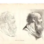 Gerard de Lairesse (1641-1711), da A.Carracci: volto di vecchio, XVIII secolo