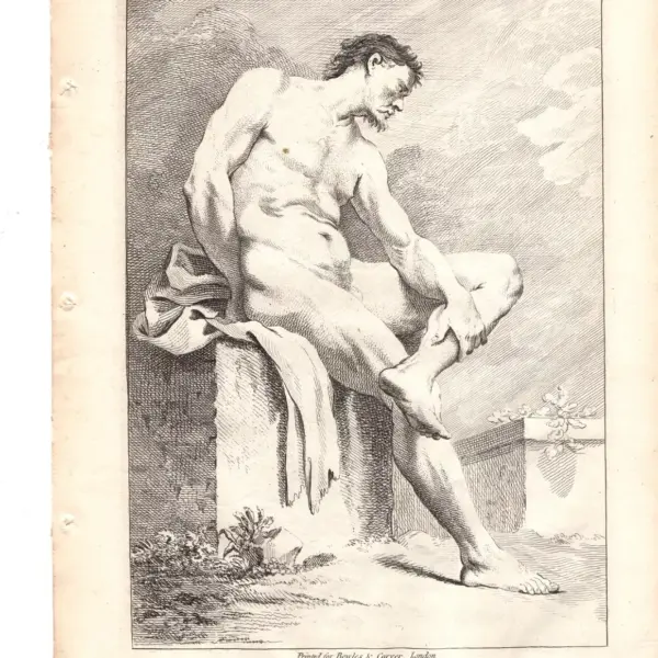 Gerard de Lairesse (1641-1711) principi del disegno nudo maschile XVIII secolo