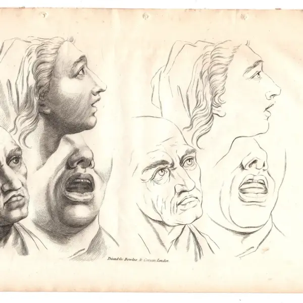 Gerard de Lairesse (1641-1711), principi del disegno: visi e volti, XVIII secolo