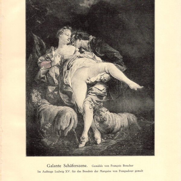 Galante Schäferszene (Scena del pastore galante) stampa erotica