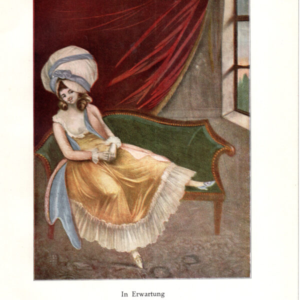 In attesa  Puttana londinese.  Stampa di colore inglese