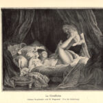 La Gimblette  Splendida incisione su lastra di rame da H. Fragonard. stampa erotica