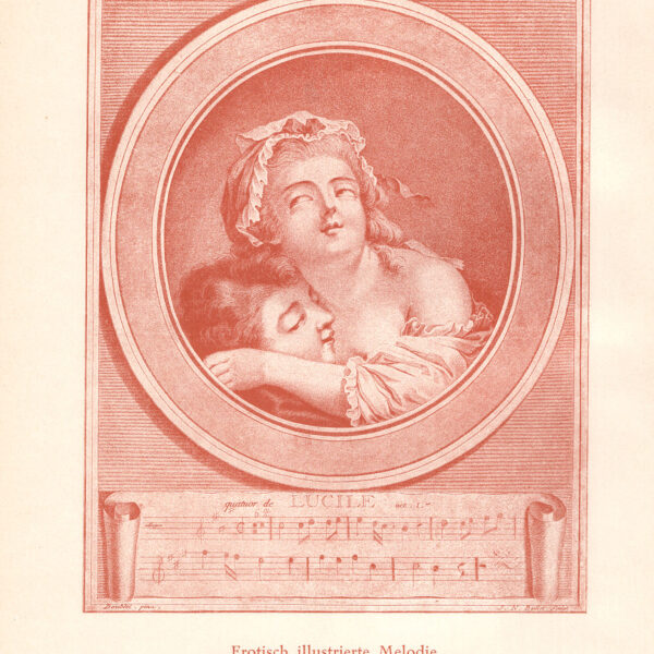 Melodia illustrata eroticamente  Incisione di J. N. Boillet da un disegno di Doublet