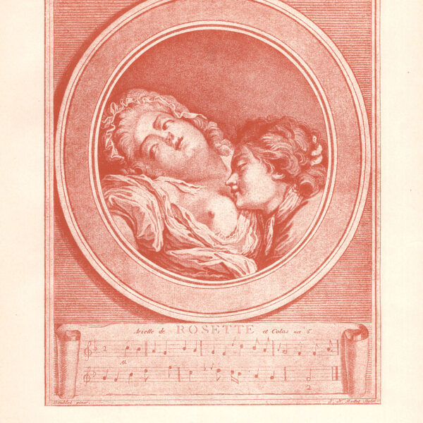 Aria illustrata eroticamente  Incisione di J. N. Boillet da un'incisione di Doublet stampa erotica