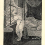 La visita notturna  Incisione su rame inglese di George Morland stampa erotica