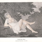 Dopo il bagno  Incisione anonima. Intorno al 1845 stampa erotica