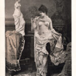Il confronto  Dipinto di A. F. Lejeune. Intorno al 1885 stampa erotica