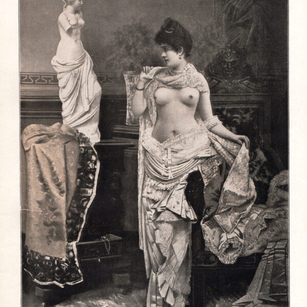 Il confronto  Dipinto di A. F. Lejeune. Intorno al 1885 stampa erotica