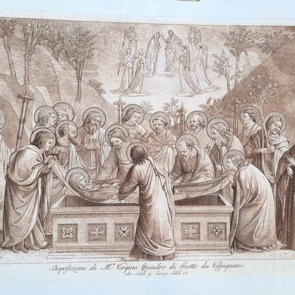 Carlo Lasinio (1759–1838) Deposizione di Maria Vergine, acquatinta e lavis, 1780