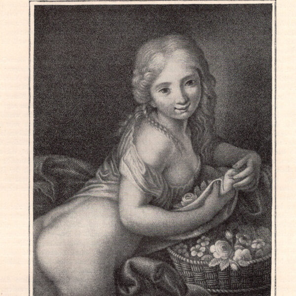 Chi desidera la mia rosa? Incisione su rame di Gallant English stampa erotica