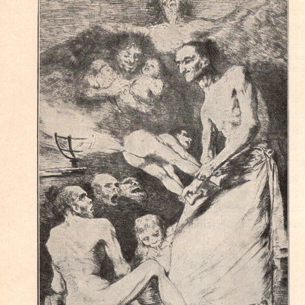 Streghe. Acquaforte spagnola di Francisco Goya stampa erotica