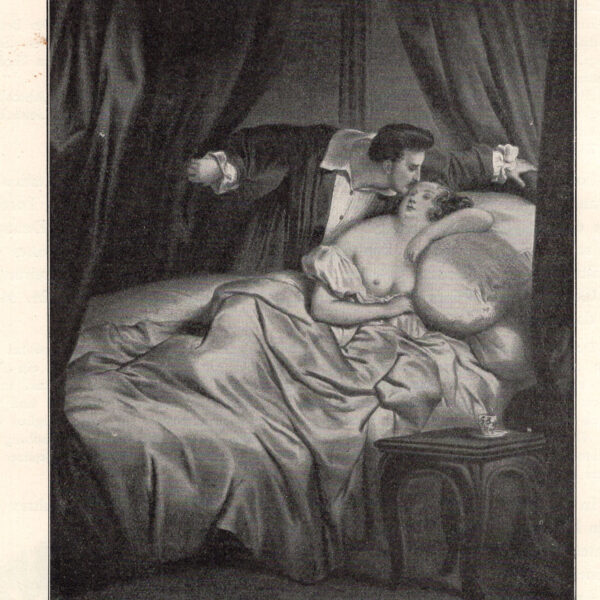 Deveria: La visita del marito. 1832 stampa erotica