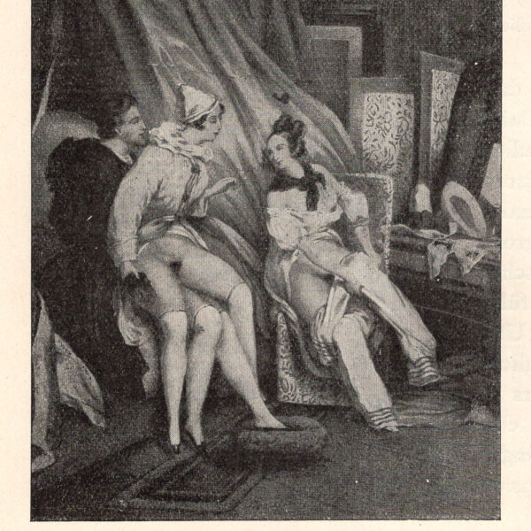 Preparazione per la palla, Gavarni. stampa erotica