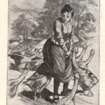 Rappresentazione simbolica della lascivia maschile.  1890 stampa erotica