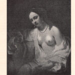 Betsabea. Dipinto di Cornelis Droost. Originale conservato al Louvre stampa erotica