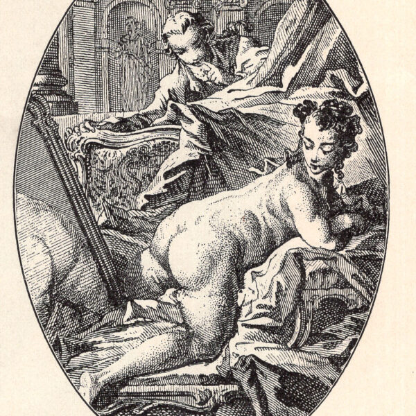 Lo spettatore benvenuto Incisione su lastra di rame francese stampa erotica