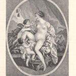Il Tenero. Galante incisione francese a colori di J. B. Huet stampa erotica
