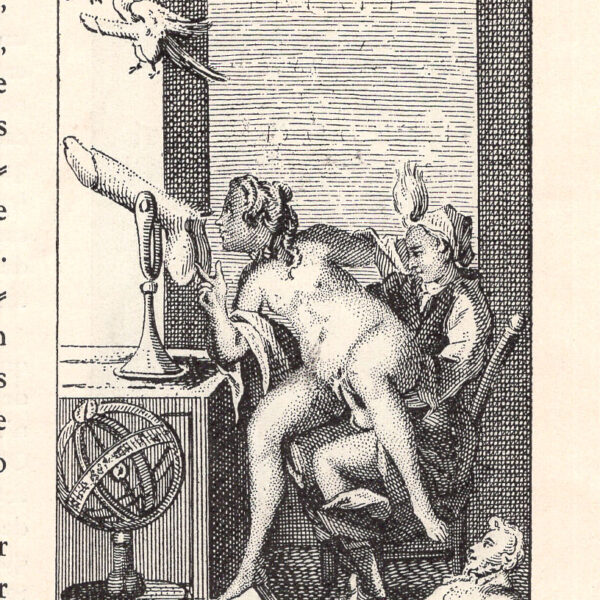 Frontespizio di un romanzo priapico francese stampa erotica