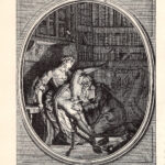 Illustrazione di una prima edizione delle Favole di Lafontaine stampa erotica