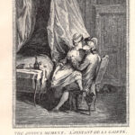 Il momento felice. Incisione su rame inglese stampa erotica