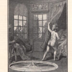Modestia allarmata. Colorista francese galante di Desrais stampa erotica