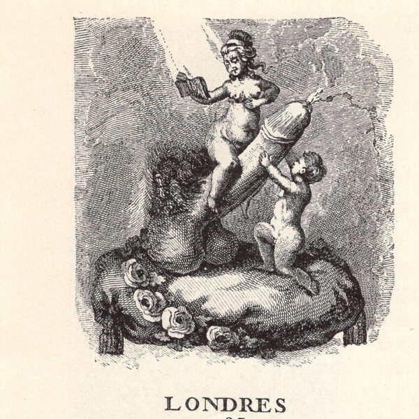 Frontespizio di un romanzo priapico inglese del 1783 stampa erotica