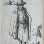 Uomo con una mano nel panciotto, da Van Ostade, incisa da David Deuchar, con intervento artistico di Filippo Mattarozzi