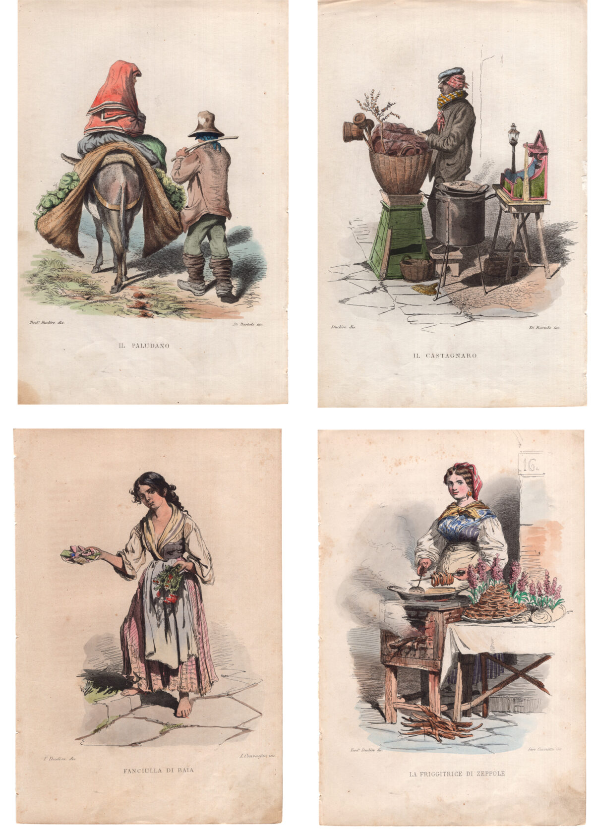 Teodoro Duclere, Usi e costumi di Napoli, 4 acqueforti del 1853 – Image 7