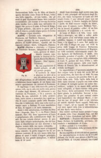 Alatri, stemma civico, acquarellato d'epoca, 1865 - immagine 2