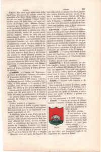 Albano, stemma civico, acquarellato d'epoca, 1865 - immagine 2