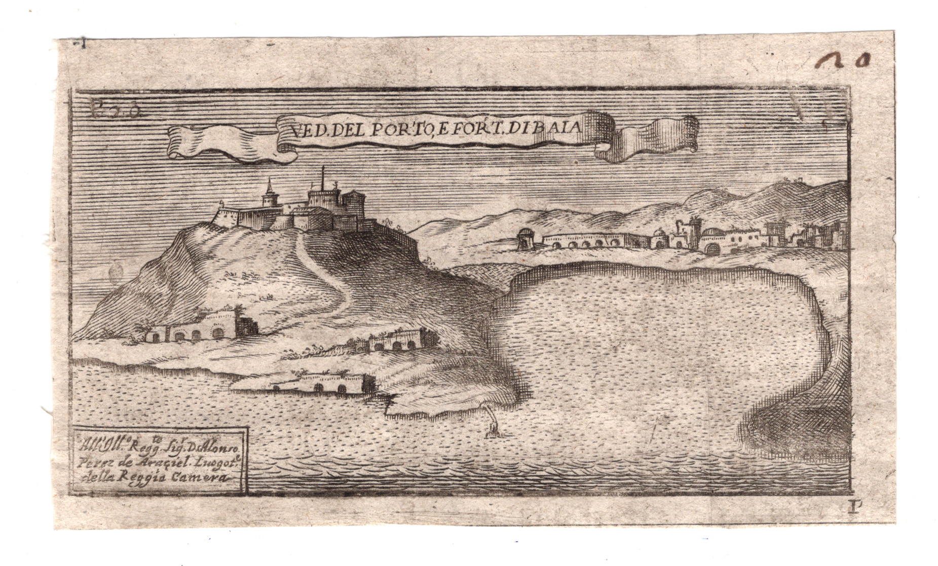 baia Veduta del Porto e del Castello di Baia, 1709 - Image 1