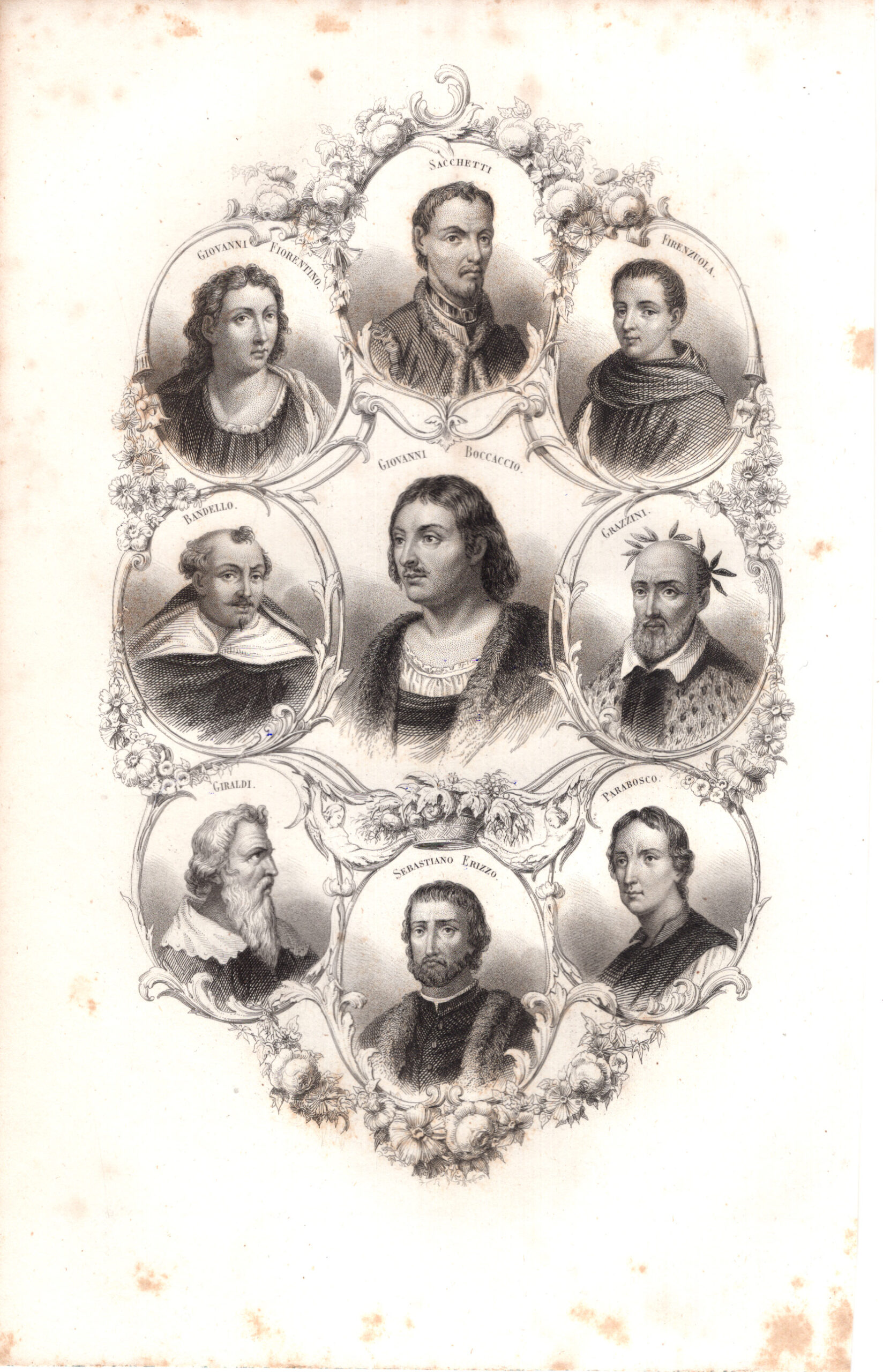 boccaccio Boccaccio, Sacchetti, Firenzuola, celebri scrittori italiani - Image 1