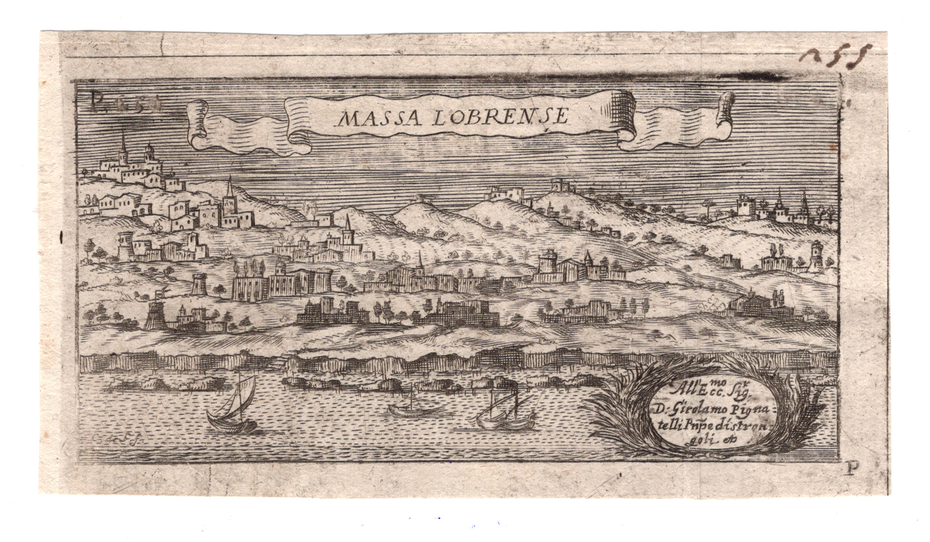 massa lubrense Massa Lubrense, acquaforte, 1709 - Image 1