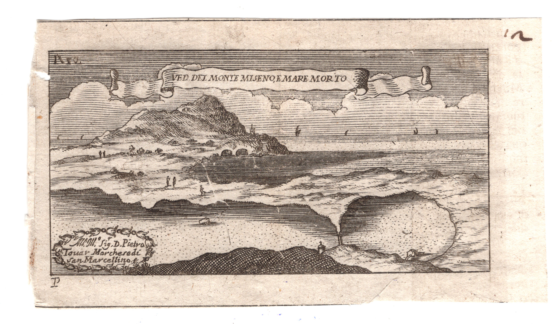 miseno Veduta del Monte Miseno e del mare morto, 1709 - Image 1