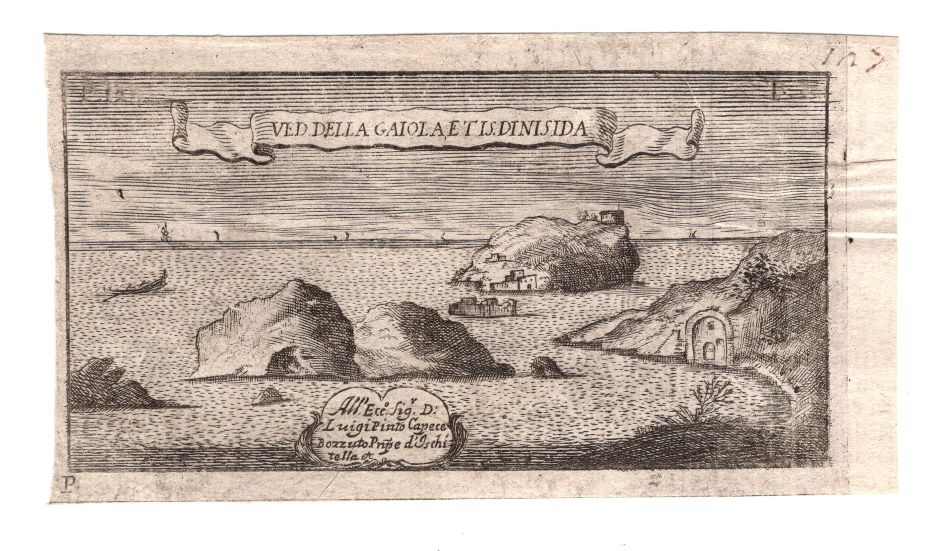 nisida Veduta di Nisida e della Gaiola, Napoli, 1709 - immagine 1